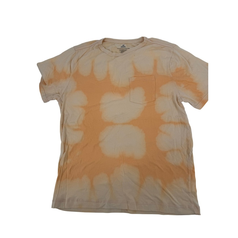 Roark Tie Dye Pocket T-Shirt Mens Medium Orange Cotton Garment Dyed Surf Tee‎